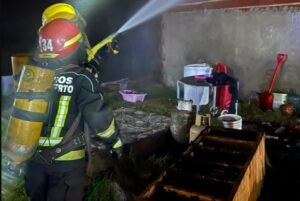 Incendio en una vivienda en San Eduardo