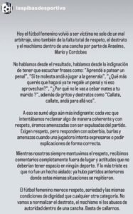 “¿Por qué no le vas a cebar mates a tu marido?”: fuerte denuncia de maltrato y comentarios machistas en el fútbol femenino de la Liga Venadense