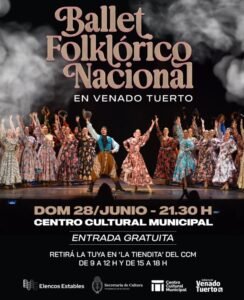 El Ballet Folklórico Nacional llega a Venado Tuerto con un espectáculo gratuito