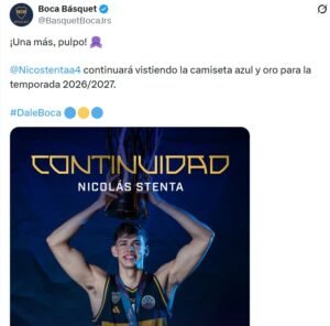 El venadense Nico Stenta seguirá en Boca
