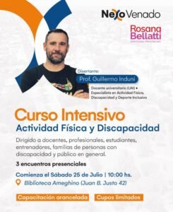 Abren la inscripción para un curso intensivo sobre actividad física y discapacidad en Venado Tuerto