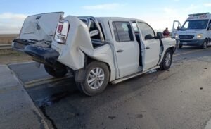 Accidente en Ruta 33 en Venado Tuerto entre dos camiones y una camioneta