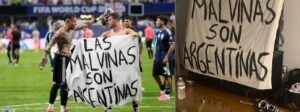 La historia de la bandera de Malvinas que terminó en manos de los jugadores argentinos