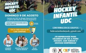 Venado Tuerto celebra el Día del Niño con un gran encuentro regional de hockey infantil y la visita de Leonas