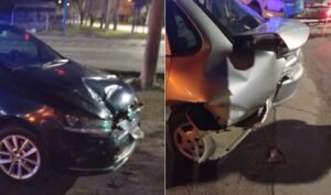 Fuerte choque entre dos autos en Venado Tuerto: un joven fue rescatado del habitáculo y trasladado al hospital