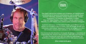 El baterista de Venado Tuerto, Jota Morelli, será parte del regreso de “Enanitos Verdes”