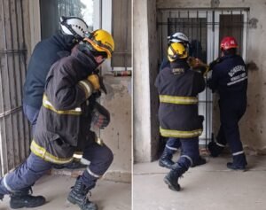 Bomberos de Venado Tuerto ingresaron por la fuerza a una vivienda para rescatar a un hombre desvanecido