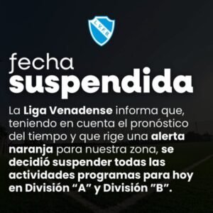Sin fútbol en la Liga Venadense de Fútbol