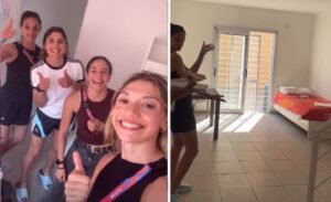 Guille Cossio, la atleta de Murphy, llegó a los Juegos Suramericanos y mostró la Villa