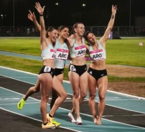 Otra medalla para la atleta de Murphy Guillermina Cossio: bronce para Argentina en el 4×400 femenino