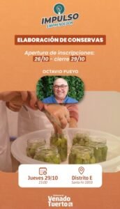Impulso emprendedor: Capacitación gratuita sobre elaboración de conservas para emprendedores en Venado Tuerto