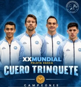 De Venado Tuerto a campeón del mundo: Jeremías Cedrez conquistó el oro en Pelota Vasca