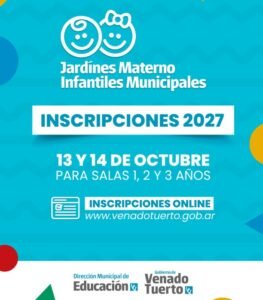 Habrá preinscripción online para el próximo ciclo de los Jardines Materno Infantiles Municipales de Venado Tuerto